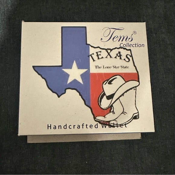 Vintage New in Box Tems Collection Texas Handcrafted Wallet - Picture 5 of 8